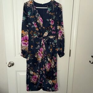 Maggy London floral charmeuse dress